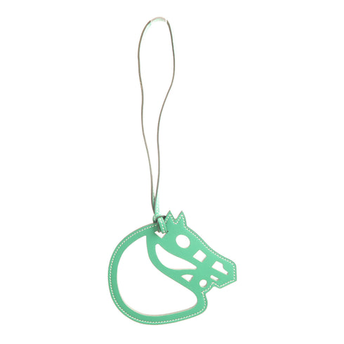 HERMES Paddock Cheval Charm Veau Swift Leather Green
