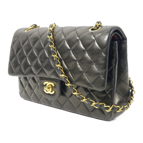 CHANEL Quilted CC GHW Classic 25 Chain Shoulder Bag A01112 Lambskin Black v1