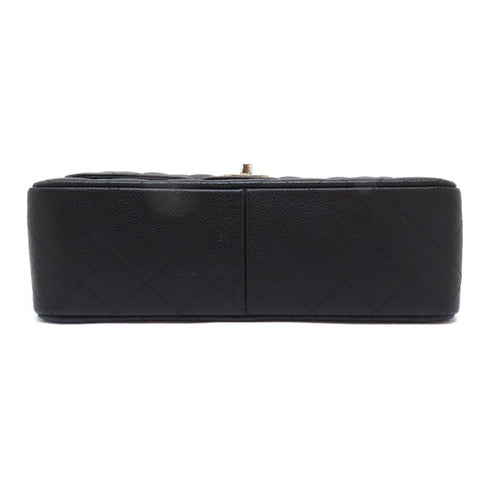 CHANEL Quilted CC GHW Chain Shoulder Bag Leather Black