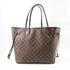 LOUIS VUITTON LV GHW Neverfull MM Shoulder Tote Bag N51105 Damier Ebene Brown