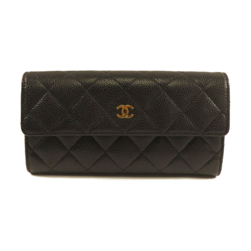 CHANEL CC Wallet Calfskin Leather Black