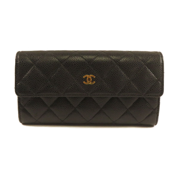 CHANEL CC Wallet Calfskin Leather Black