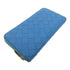 BOTTEGA VENETA BV SHW Long Wallet Intrecciato Calfskin Leather Blue
