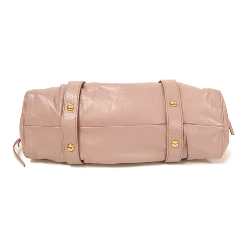 Miu Miu GHW 2 Way Shoulder Bag Handbag Calfskin Leather Light Purple