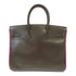 HERMES PHW Birkin 35 Handbag Swift Leather Ebene Brown