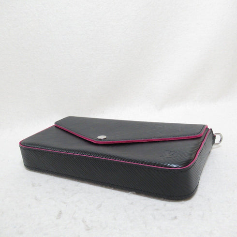 LOUIS VUITTON LV SHW Pochette Felicie Chain Shoulder Bag M64579 Epi Black Pink