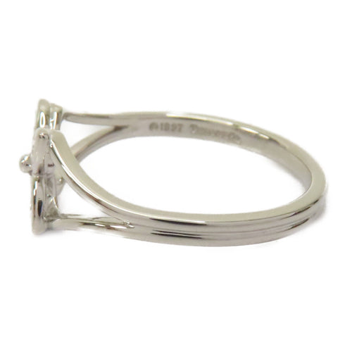 TIFFANY&CO Diamond Ring US#6.5 PT950 Platinum Silver Transparent