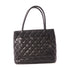 CHANEL Black Black Cowhide Leather Vintage Tote Bag Hand-Turned Bag Black Ca...