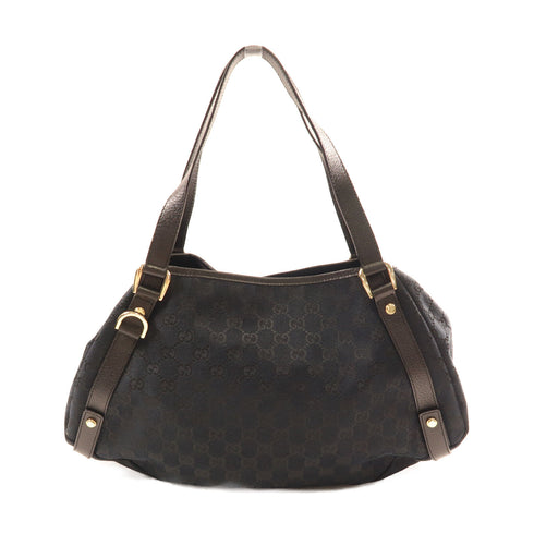 GUCCI GG GHW Shoulder Bag Canvas 13073649 Black