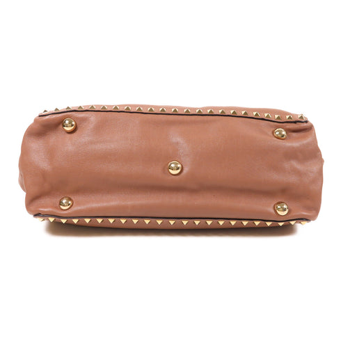 Valentino GHW 2 Way Shoulder Bag Calfskin Leather Pink