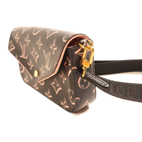 LOUIS VUITTON LV GHW Felicie Strap & Go Shoulder Bag M81471 Monogram Black/Pink