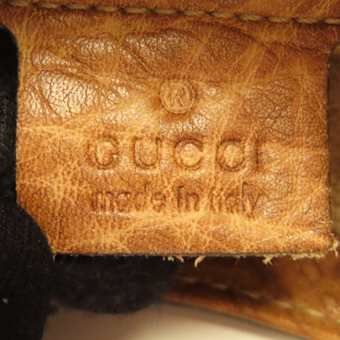 GUCCI GG GHW Jackie Bamboo 2 Way Shoulder Bag Handbag 219725 Leather Brown