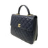CHANEL Quilted CC GHW Large Trendy 2way Chain Shoulder Bag Lambskin Leather Navy