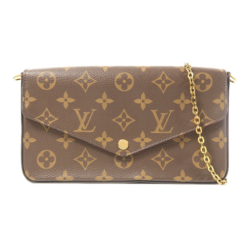 LOUIS VUITTON LV GHW Pochette Felicie Chain Shoulder Bag M61276 Monogram Brown v2