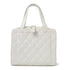 CHANEL Quilted CC GHW Handbag Calfskin Leather White
