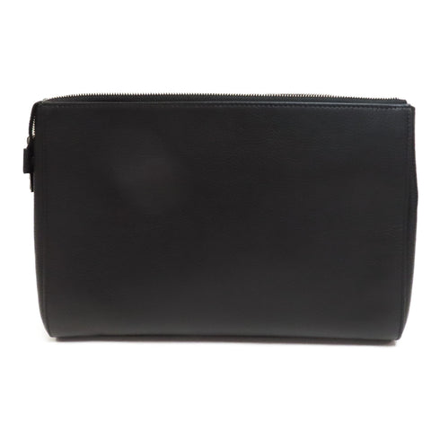 CHANEL CC SHW Clutch Bag Calfskin Leather Black