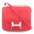 HERMES PHW Constance 24 Shoulder Bag Veau Epsom Leather Rouge Casaque Red