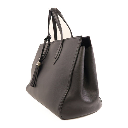 SAINT LAURENT YSL SHW 2 Way Shoulder Bag Calfskin Leather