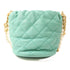 CHANEL CC GHW Pearl Bucket Shoulder Bag Lambskin Leather Green