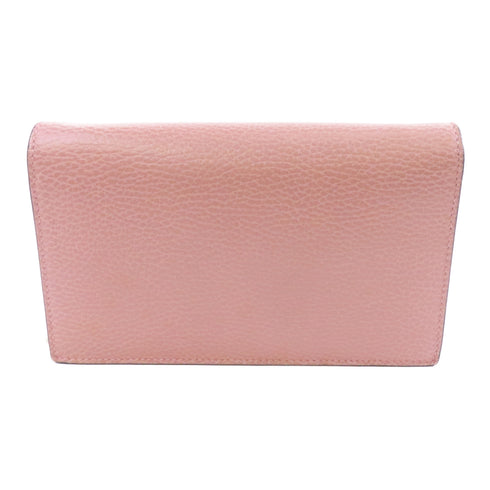 GUCCI GG GHW Chain Shoulder Bag Crossbody 466506 Calfskin Leather Pink