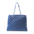 CHANEL CC SHW Tote Bag Shoulder Bag Lambskin Leather Blue