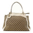 GUCCI GG GHW Tote Bag Shoulder Bag 189823 Canvas Brown/White