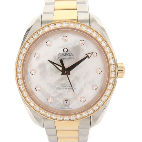 OMEGA Seamaster Aqua Terra Automatic Watch 18K Gold/Stainless Steel Pearl