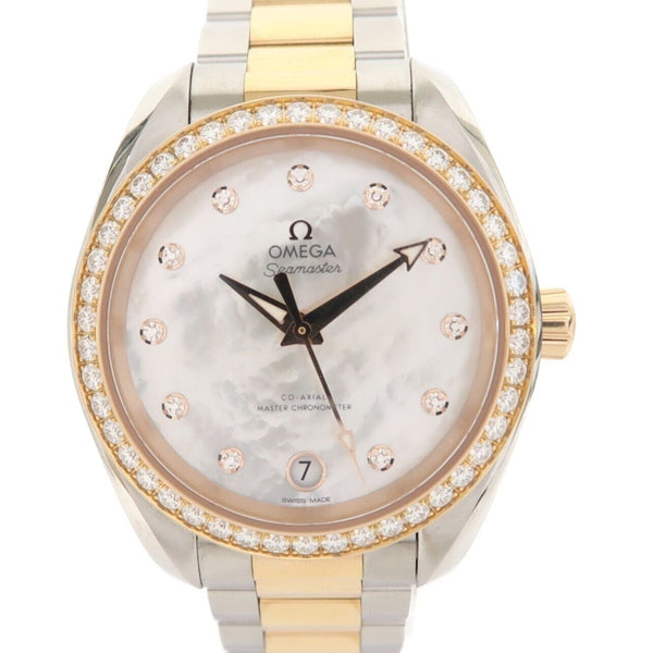 OMEGA Seamaster Aqua Terra Automatic Watch 18K Gold/Stainless Steel Pearl