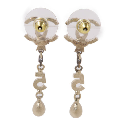 CHANEL CC Earrings C22s Matel Pink/Gold