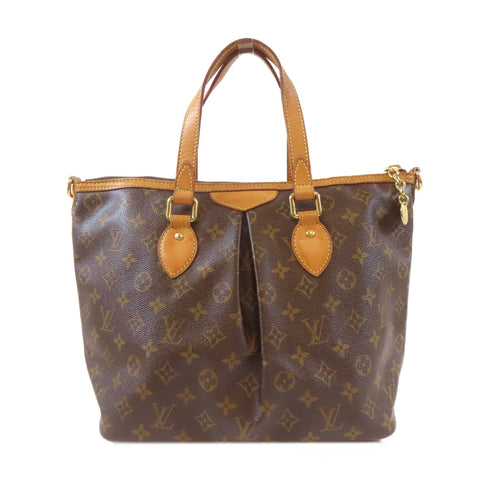 LOUIS VUITTON LV GHW Palermo PM 2 Way Shoulder Bag M40145 Monogram Brown v5