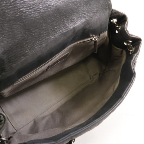 CHANEL CC SHW Chain Shoulder Bag Calfskin Leather Grey v2