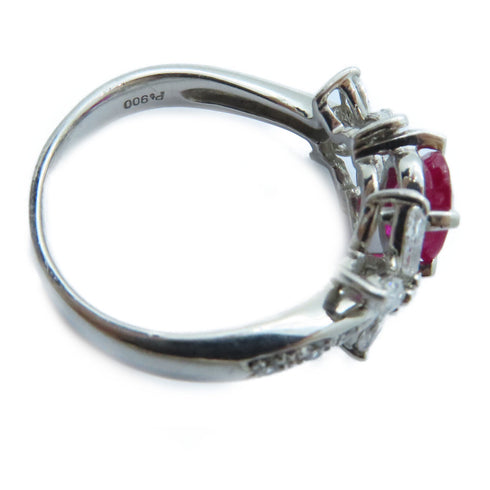 FINE JEWELRY 1.19ct Ruby 0.75ct Diamond Ring US#7 PT900 Platinum