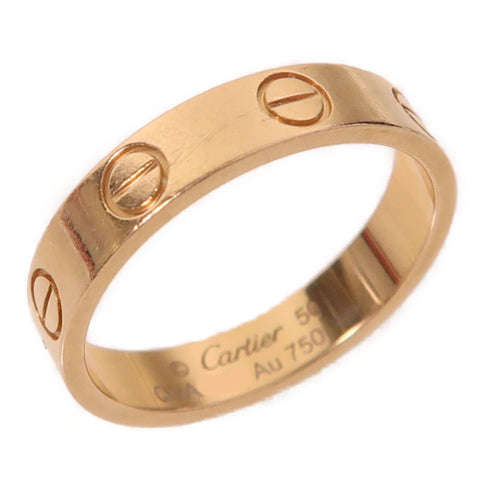 CARTIER Mini Love Ring 18K Rose Gold US#5.25 #50