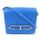 HERMES PHW Mini Roulis Shoulder Bag Evercolor Leather Bleu Zanzibar/Blue