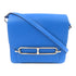 HERMES PHW Mini Roulis Shoulder Bag Evercolor Leather Bleu Zanzibar/Blue
