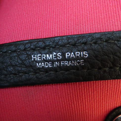 HERMES PHW Garden Party TPM Handbag Canvas Rose Azalee/Pink