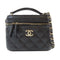 CHANEL Quilted CC GHW Chain Shoulder 2 Way Bag Leather Black
