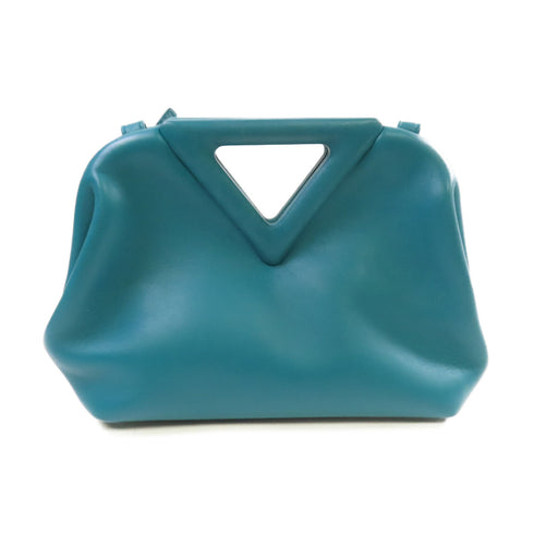 BOTTEGA VENETA BV GHW Point Shoulder Bag Crossbody Calfskin Leather Green