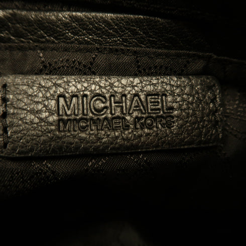 Michael Kors GHW Pouch (with handle) Calfskin Leather Black