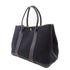 HERMES PHW Garden Party PM Tote Bag Canvas/Leather 89 Noir