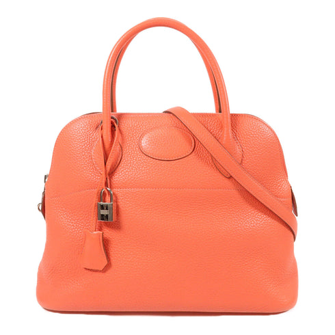 HERMES PHW Bolide 31 2 Way Shoulder Bag Taurillon Clemence Leather Rose Jaipur