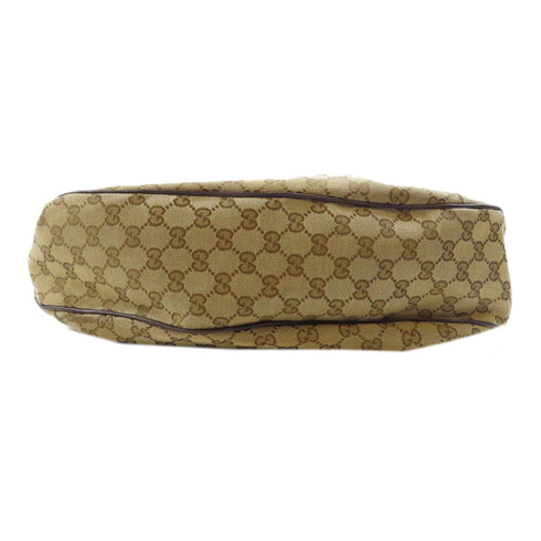 GUCCI GG GHW Shoulder Bag 364834 Canvas Leather Brown