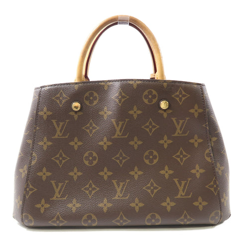 LOUIS VUITTON LV GHW Montaigne 2 Way Bag M41055 Monogram Brown