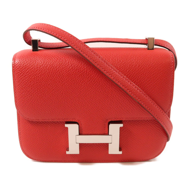 HERMES PHW Constance Micro Shoulder Bag Epsom Leather Bougainvillier