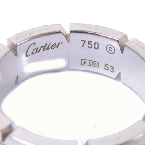 CARTIER Diamond Ring 18K White Gold Cartier#53 US#6.25