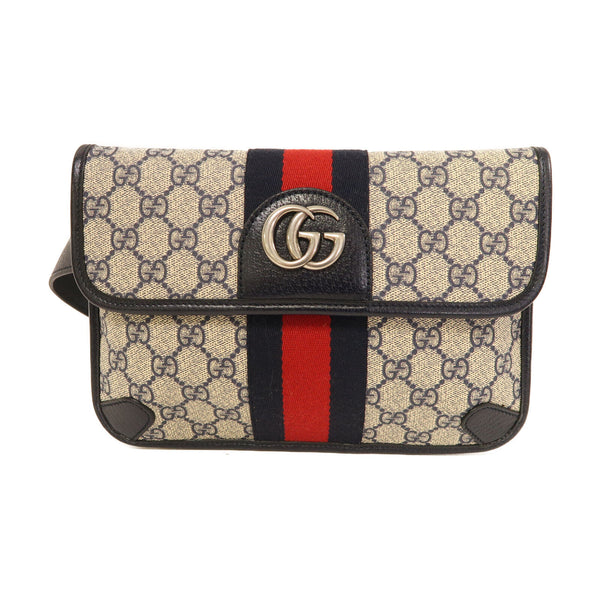 GUCCI GG SHW Ophidia GG Waist Bag 674081 Coated Canvas Black