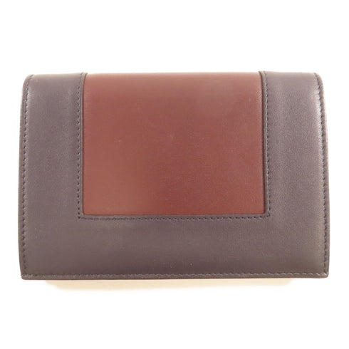 CELINE GHW Wallet Leather Blue/Red