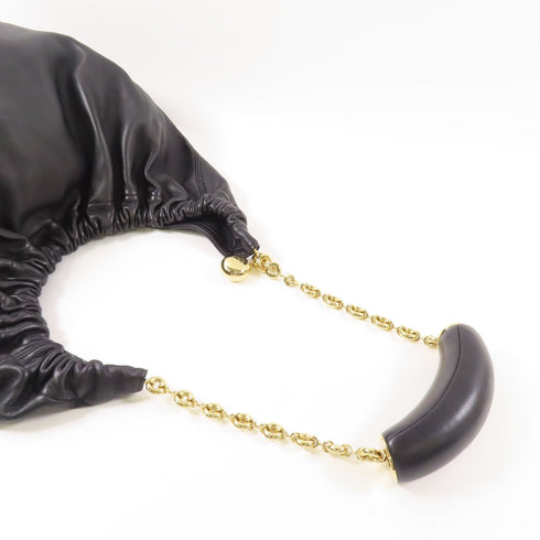 LOEWE GHW Squeeze Chain Shoulder Bag A914NCHX01 Calfskin Leather Black