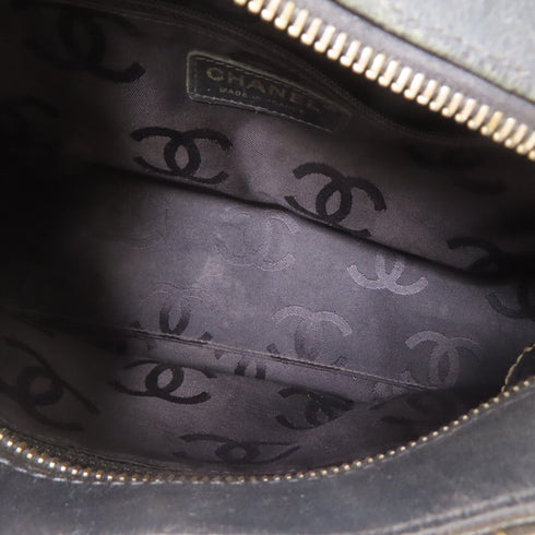 CHANEL CC GHW Wild Stich Vintage HandBag Calfskin Leather Black