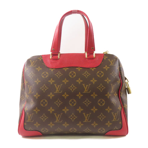 LOUIS VUITTON LV GHW Retiro 2 Way Shoulder Handbag M40546 Monogram Brown Red